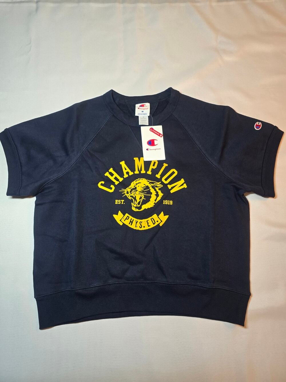 Champion Phys Ed Tiger Graphic Short Sleeve Sweatshirt